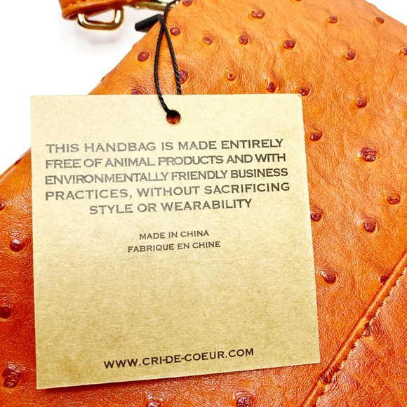 Cri de Coeur Vegan Ostrich Crossbody Bag - Picture 14 of 14